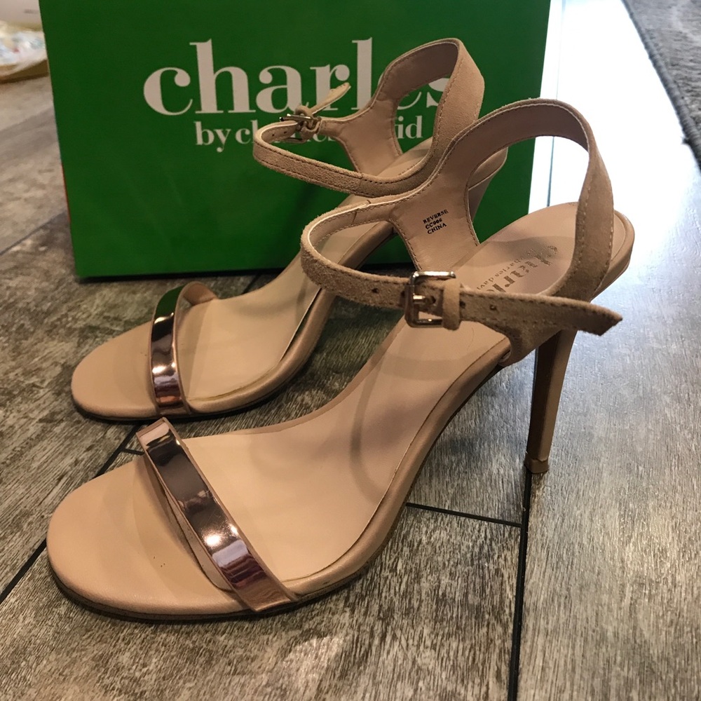 Charles by Charles David 7 beige nude strap sandal
